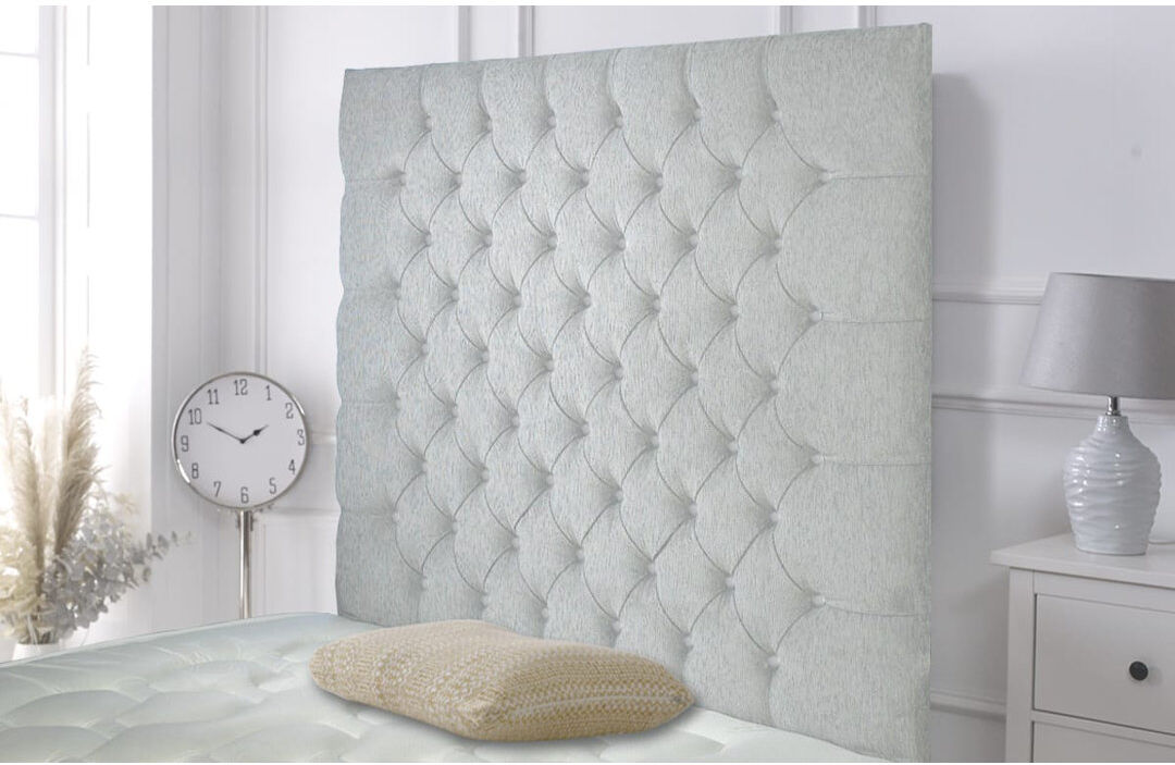 Rosdorf Park Shaw Upholstered Chenille Headboard Light Grey Single (3')