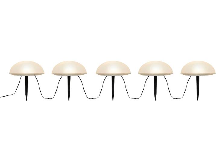 LED Solarleuchte OTTO HOME Primala, LED-Solar Gartensteckerr, 5er Set, halbkugeln , weiß, Ø:15cm, Leuchten, LED Solarleuchte, mit Erdspießen