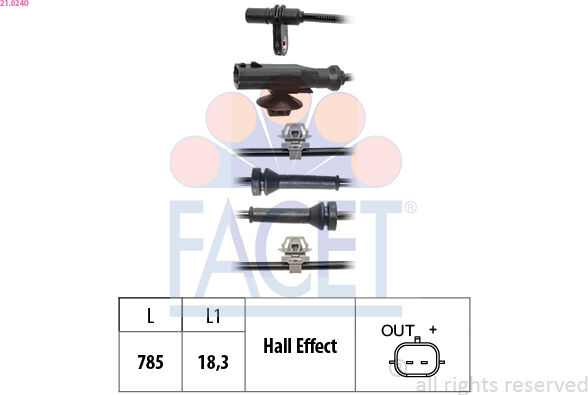 Facet Sensor, Raddrehzahl Made In Italy - Oe Equivalent 210240 Für Suzuki