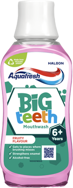 Aquafresh Big Teeth Mouthwash Fruity Flavour 6+ Anos 300 ml