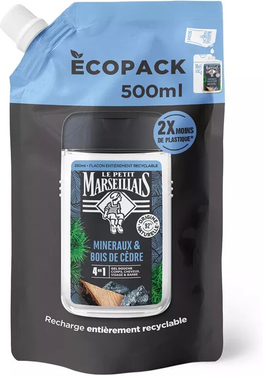 Le Petit Marseillais - Duschgel Minerals & Cedarwood Refill, 500 ml