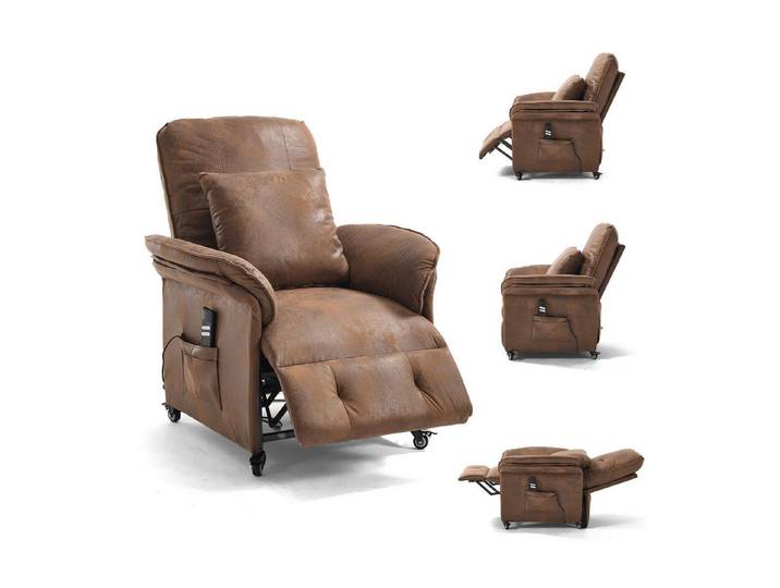 Happy Home Relaxsessel 2 Motoren Elektrischer Relaxsessel, Fernsehsessel mit Liegefunktion