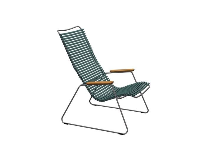 2er Set HOUE CLICK Relaxsessel Lounge Chair Bambusarmlehnen Stahlgestell