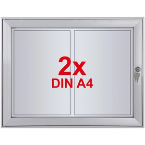 Showdown-Displays Schaukasten S-Linie, außen, 2 x A4 (A3), magnetisch, extraflach, abschließbar