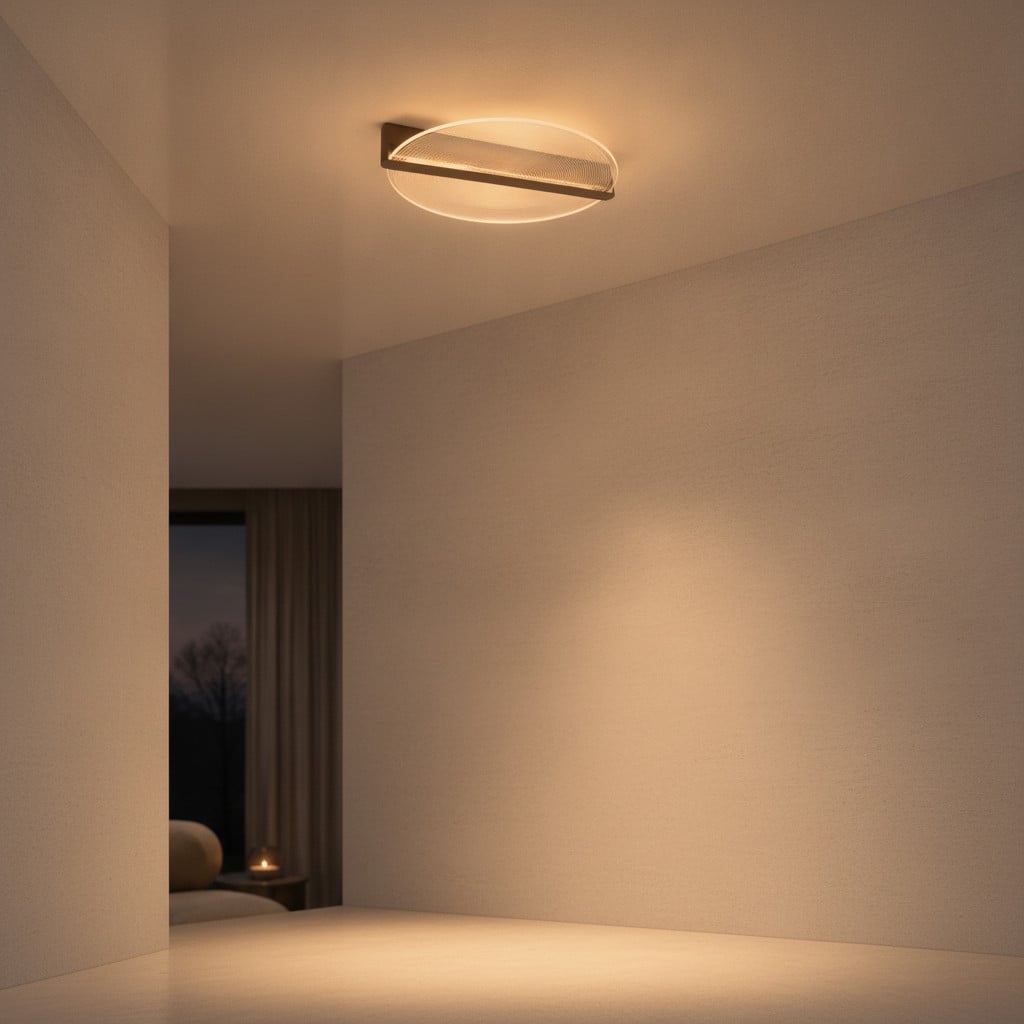 Lyora Noah Strakke Plafondlamp - Bruin/Brons - Diameter: 42 cm