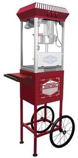 ZACHVO 10 Oz. Popcorn Machine With Cart