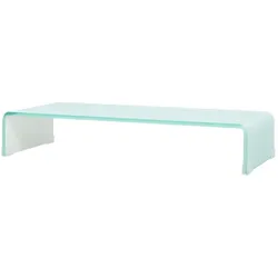 Helloshop26 - Praktischer Design-TV-Ständer/Buffet/Monitorhalterung für 70 cm weiße Glasfernseher