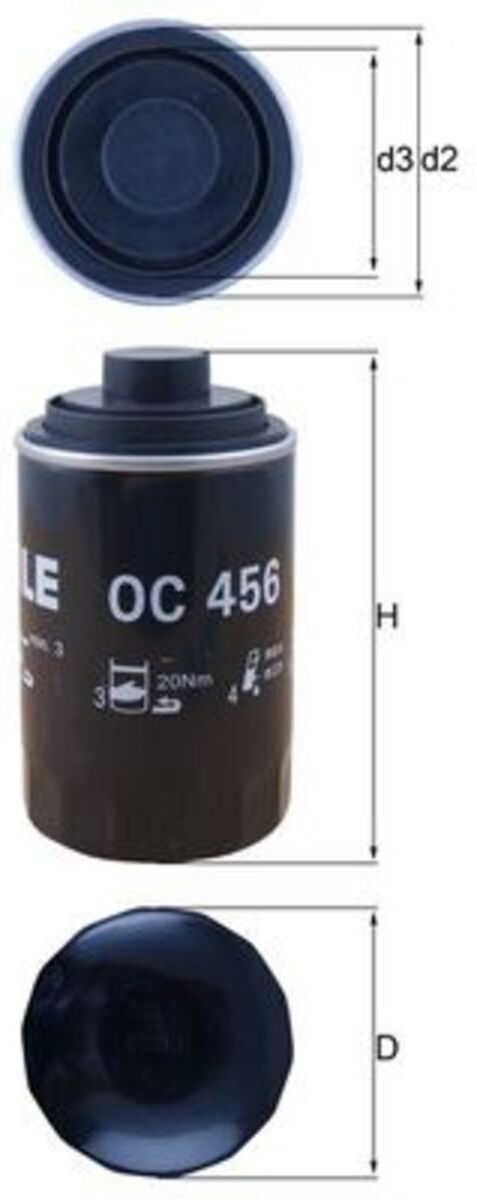 Ölfilter MAHLE KNECHT OC 456
