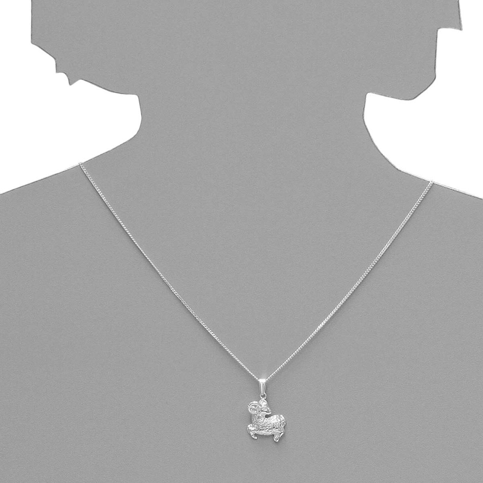 Kettenanhänger OSTSEE-SCHMUCK "- Tierkreiszeichen Widder - Silber 925/000 -" Gr. 25, silber (silber 925, silberfarben, weiß), Schmuckanhänger, Damen, Silber 925 (Sterlingsilber), Kettenanhänger