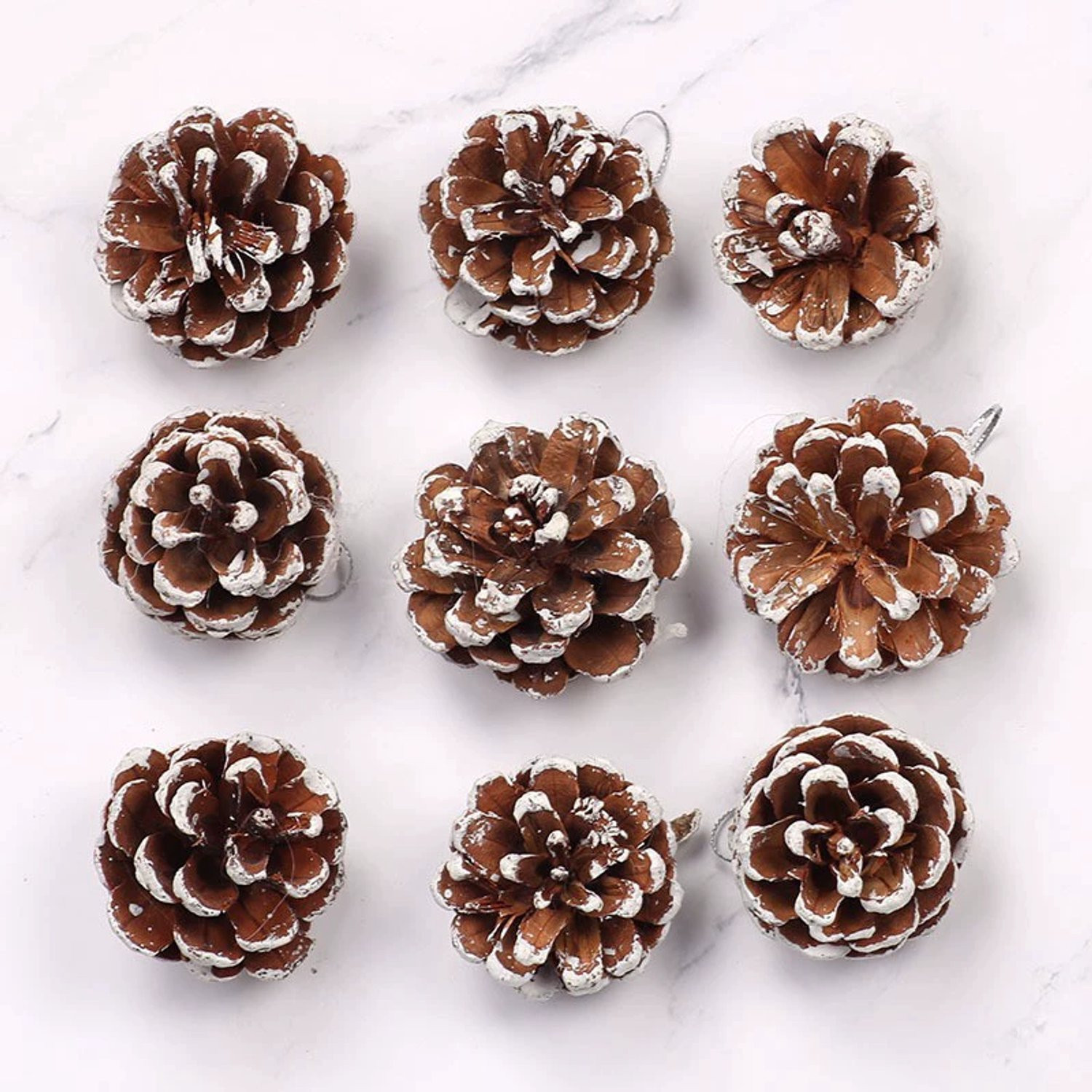 Set van 18 natuurlijke mini-dennenappels voor kerstdecoratie en handwerk