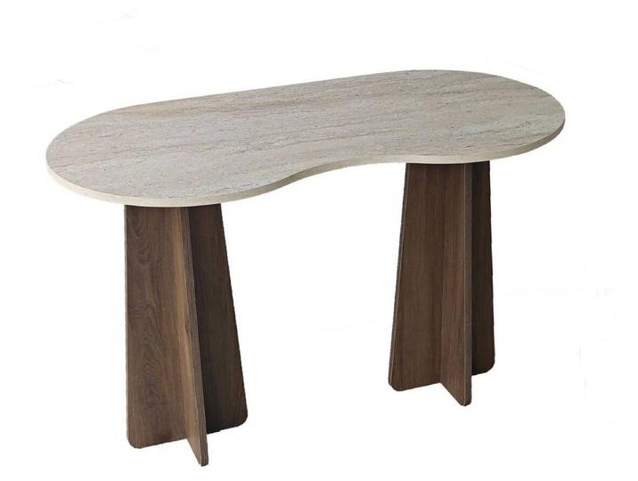 CALICOSY - Schreibtisch mit organisch geformter Tischplatte L120 cm COMO