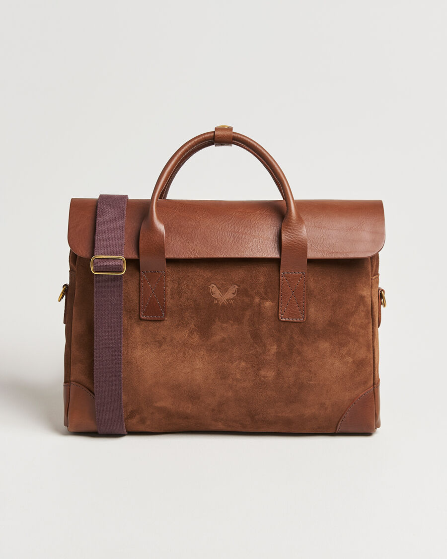 Bennett Winch Suede Briefcase Brown men One size Brun