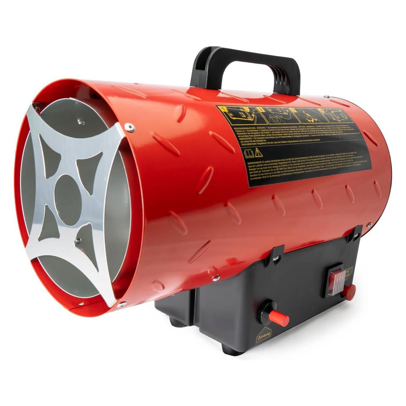 Grafner 10kW Gasheizgebläse Gasheizer für Gasflasche Gasdruckregler Bauheizer 700mbar Gasheizgerät (15000 W) (24119825)