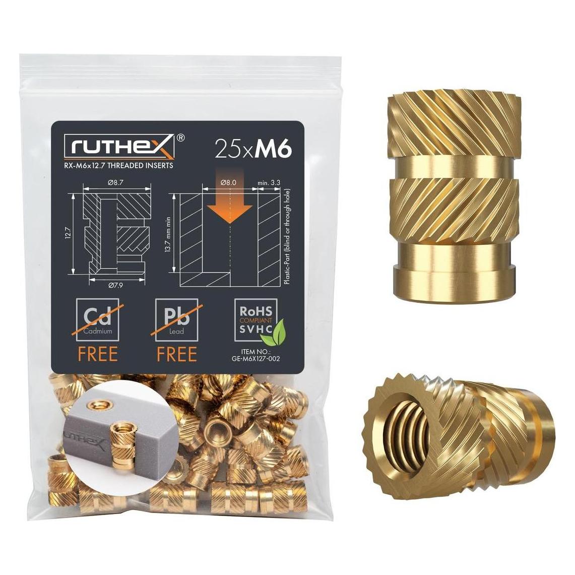 Ruthex M6 Gewindeeinsatz (M6) (GE-M6x127-002)