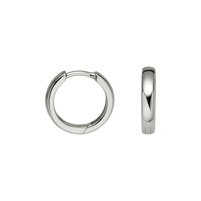 Paar Creolen FIRETTI "Schmuck Geschenk Gold 333 Ohrschmuck Ohrringe in mehreren Größen" Gr. 13, silber (weißgoldfarben), Ohrringe, Damen, 13, Weißgold 333
