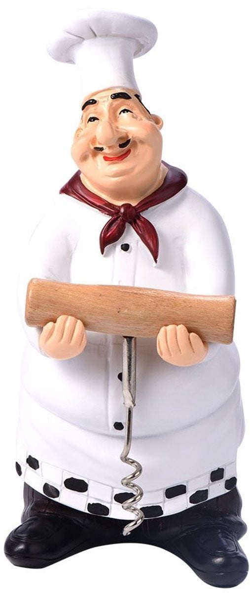 Dailygoods Dailygoody Hars Tafel Sculptuur Chef Beeldje Kleur E Decoratie voor Keuken en Restaurant