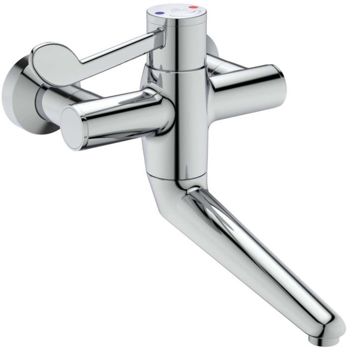 Ideal Standard 2 Wand-Waschtisch-Thermostat A6700AA absperrbar, DN 15, Ausladung 306 mm, chrom