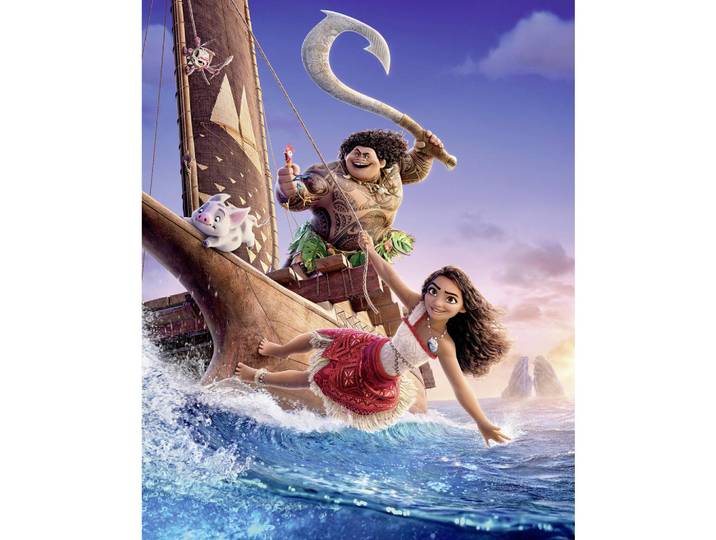Disney Fototapete Moana 2 Feel THE Ocean, Mehrfarbig, Cartoon, 200x250 cm, Tapeten & Wandverkleidungen, Fototapeten