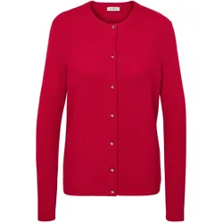 Tchibo - Strickcardigan mit goldfarbenen Knöpfen - Damen - Gr. L - rot
