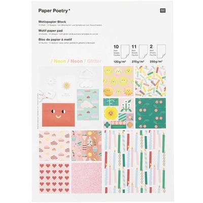 Motivpapierblock Happy