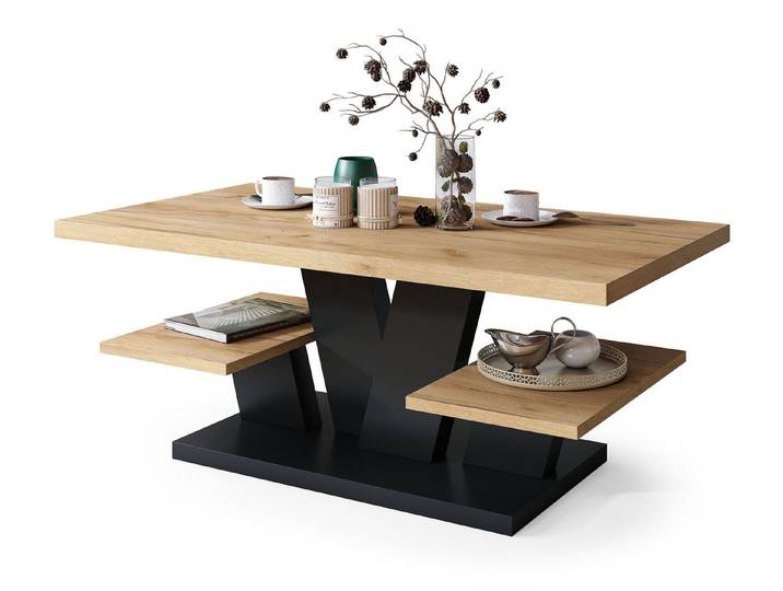 designimpex Couchtisch Design Viva Tisch Wohnzimmertisch 110x60x45 cm mit Ablagefläche