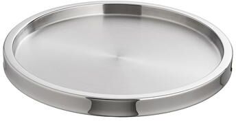 Kraftware Luxe 13.5-inch Round Two-tone Stainless Tray