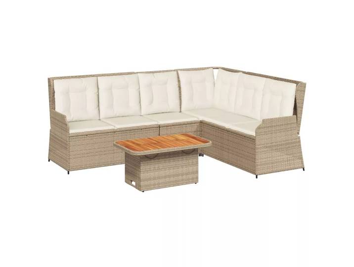 VidaXL - Garten-lounge-set poly-rattan, One Size, Beige