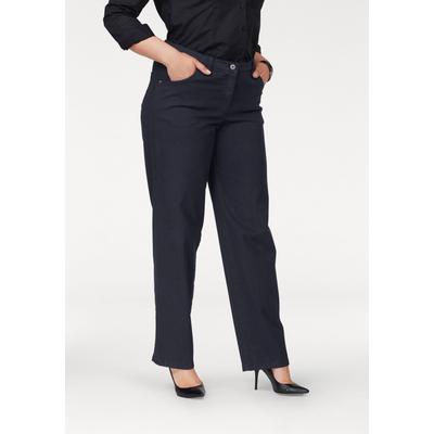 Straight-Jeans KJBRAND "Babsie", Damen, Gr. 44, N-Gr, blau (marine), Denim/Jeans, Obermaterial: 98% Baumwolle, 2% Elasthan, unifarben, straight fit, Jeans Straight-Jeans, mit weitem Oberschenkel