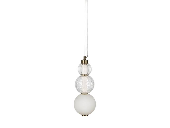 LED-Pendellampe „Collar“ 3-Kugeln Weiss, Klar, Gold Maytoni