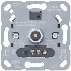 Gira, Lichtschalter + Storenschalter, Universal LED Drehdimmer 245000 Einsatz Standard
