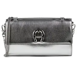 AIGNER Fashion Clutch Geldbörse Leder 18.5 cm  silberfarben
