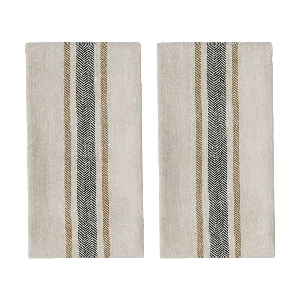 OYOY Linu keukenhanddoek 2-pack Black