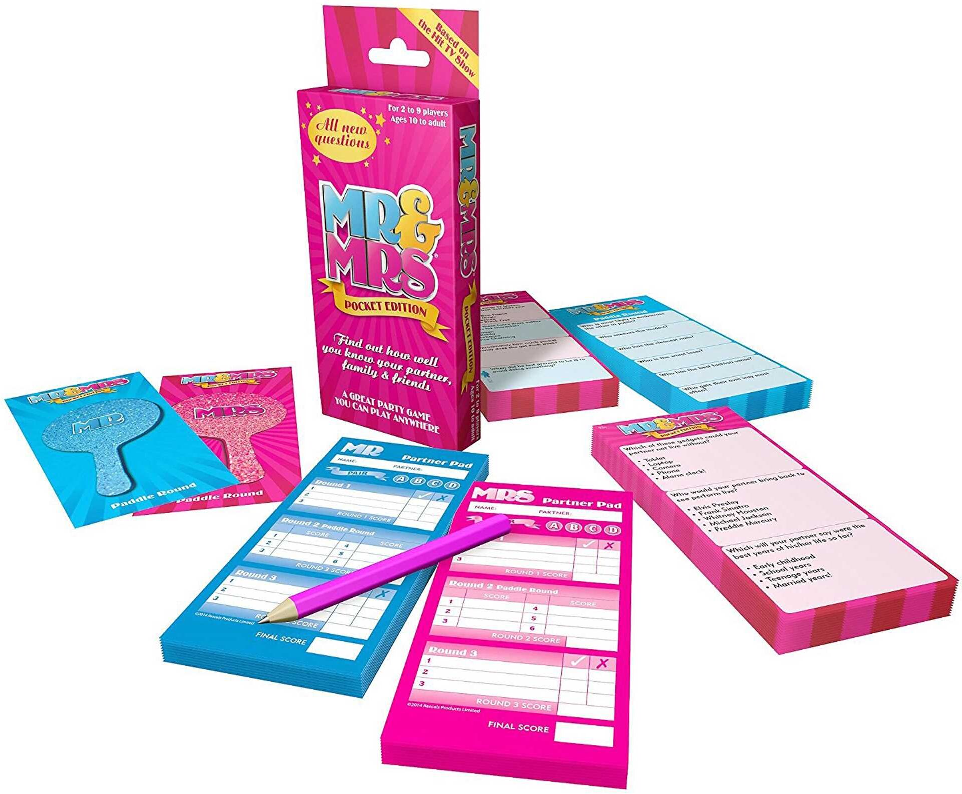 Mr ; Mrs Pocket Edition for Couples, Team Game, Compact Size, Rascals