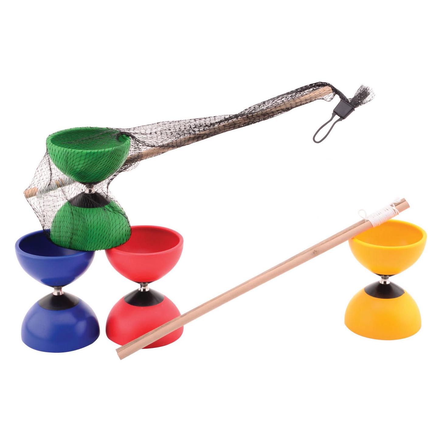 Johntoy Diabolo mit Holzstäben gefärbt (29518)