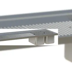 HAGOLA Schankdeck-Abdeckung,umlaufend Abkantung, 1950x50x700mm (BxHxT), 2 Becken 500x300mm