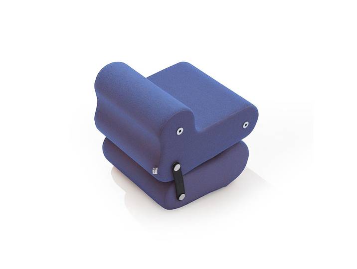 B-LINE fauteuil transformable MULTICHAIR (Bleu - Tissu Cat. F Sprinkles Kvadrat Febrik)