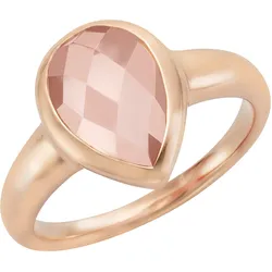 Jamelli Ring Silber 925 rosé-vergoldet mit echtem Rosenquarz
