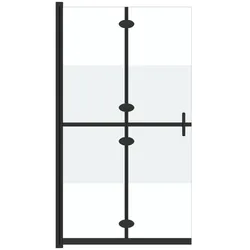 HELLOSHOP26 Faltbare Duschwand Badewannentrennwand Badezimmeraccessoire Duschkabine Inneneinrichtung ESG-Glas 120 x 190 cm