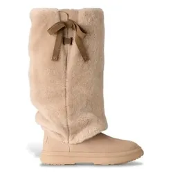 UGG für Damen. 1183792 Hohe Après-Ski-Lederstiefel City beige (38), Wohnung, Keine, Lässig