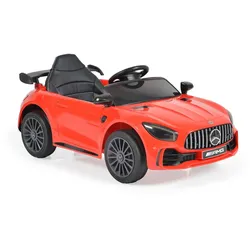Moni Kinder Elektroauto Mercedes AMG GTR EVA-Reifen, Musikeffekte, Fernbedienung rot