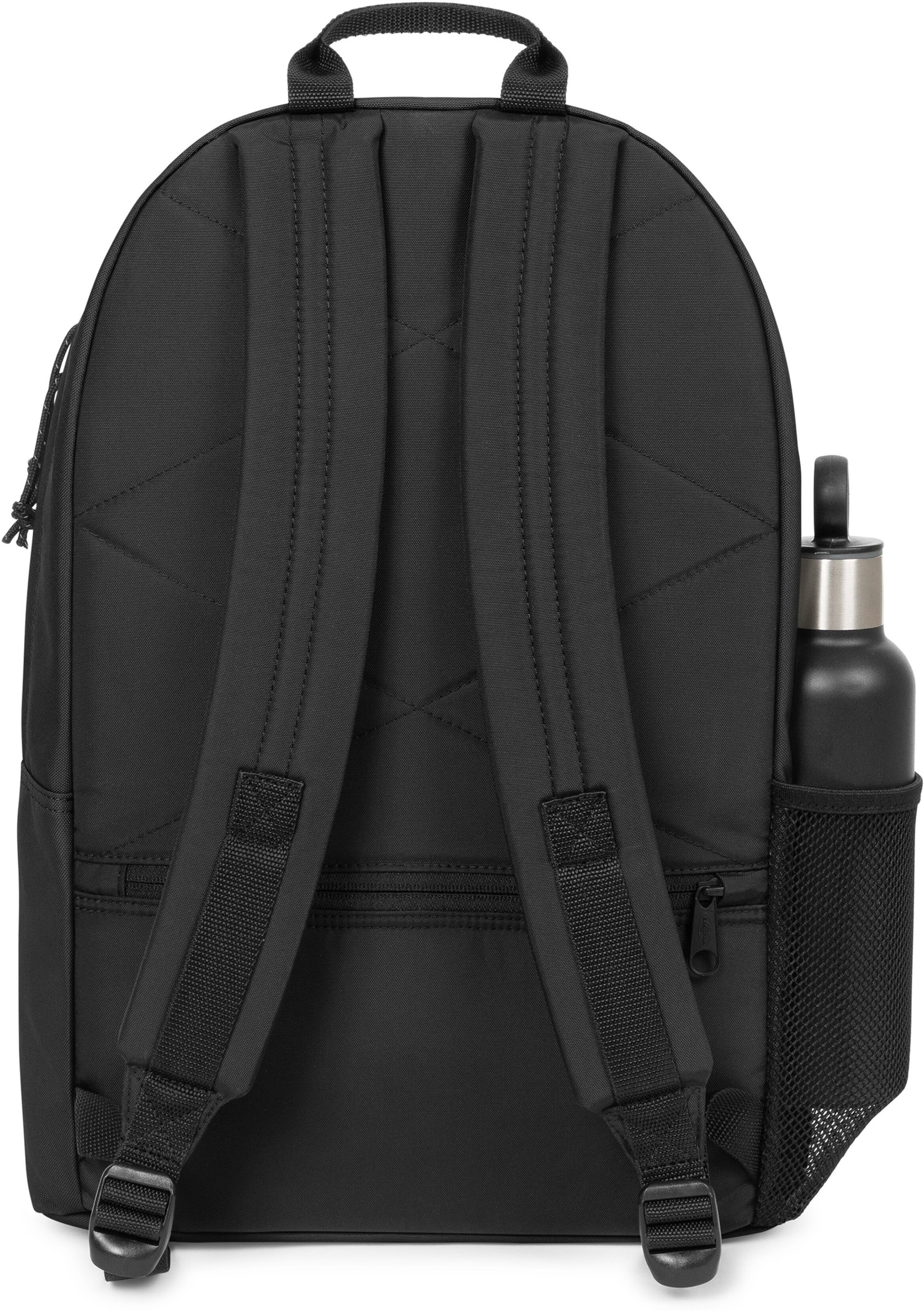 Freizeitrucksack EASTPAK "DBL OFFICE", Damen, schwarz, Polyester, Basic, Rucksäcke Freizeitrucksack, Freizeitrucksack, Laptoprucksack, Schulrucksack mit 17" Laptopfach schwarz Einheitsgröße