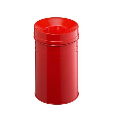 Durable Papierkorb 15l rund rt Safe+ m.Flammenlöschkopf