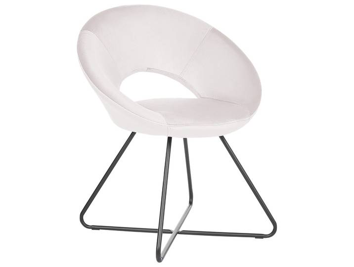 SESSEL Samtstoff Beige Rachel