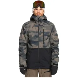 Quiksilver, Herren, Skijacke, Mission Printed Block Jk Herenjas (1 stuk) (XS), Grün