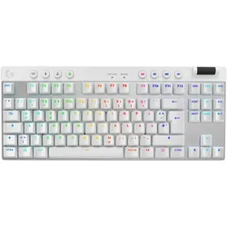Logitech Pro X 60 (US, Kabelgebunden, Kabellos), Tastatur, Weiss