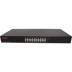 Roline 48,30cm (19") PoE MID-Span Power Supply, 8 Midspanports (8 Ports), Netzwerk Switch, Schwarz