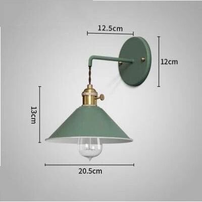 Useful Little Things Nordic Colorful Macaron LED Wall Lamp Sconce For Bedroom, Nursery, Stairs, And Aisle green w o Bulb