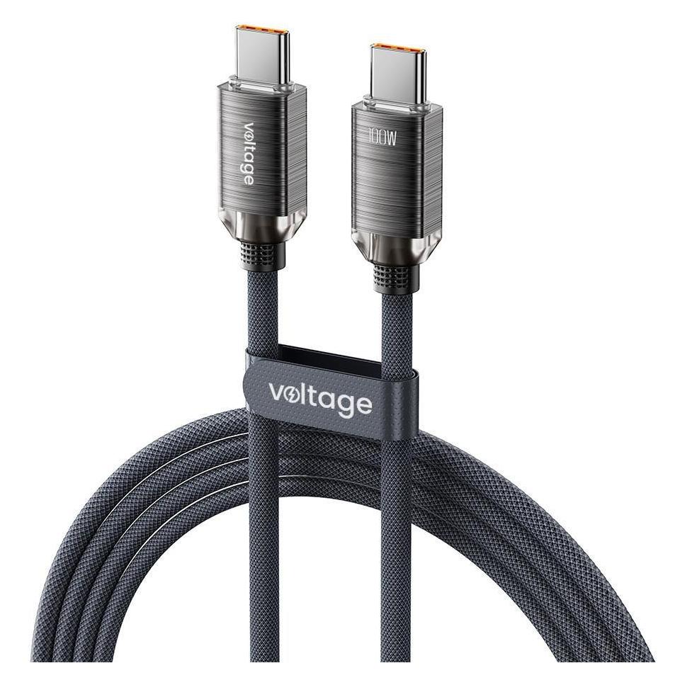 DVA Electric Kabel USB voltage USB-C - USB-C 1 m Czarny (VEKC100CC100BK) (1 m) (VOLTAGE)