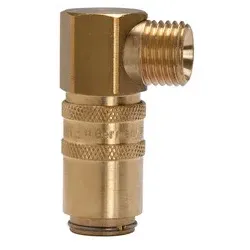 Temperierkupplung DN 6 mit Außengewindeanschluss, M14x1,5 90° (270.35)