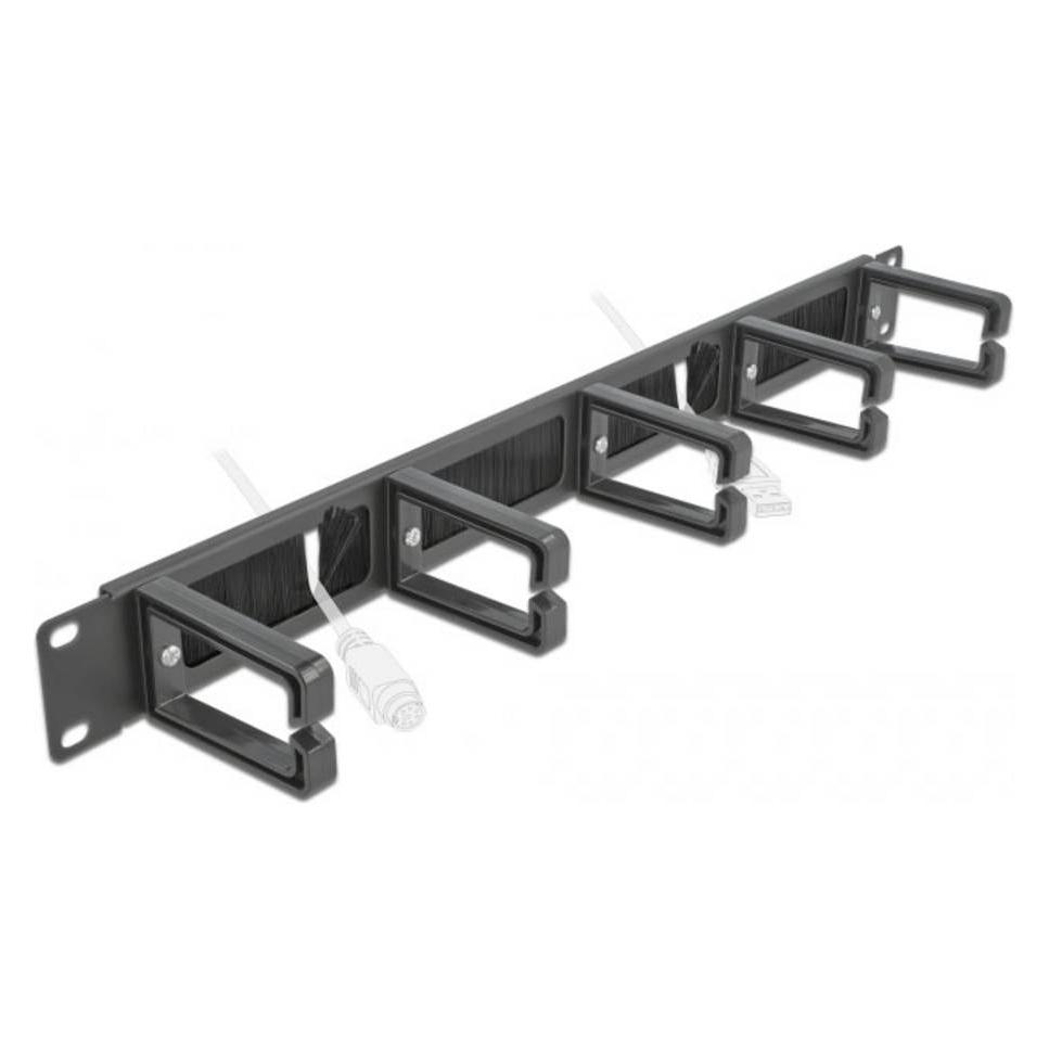 Delock Cable Management Brush Strip with 5 hooks (66490)